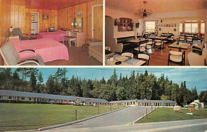 Belle Isle Motel & Dining Room - Old Postcard Photo